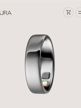 Oura 5 Silver Smart Ring Silver Size 7